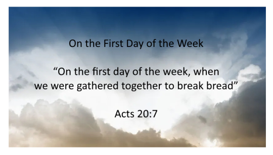 The early church and the first day of the week